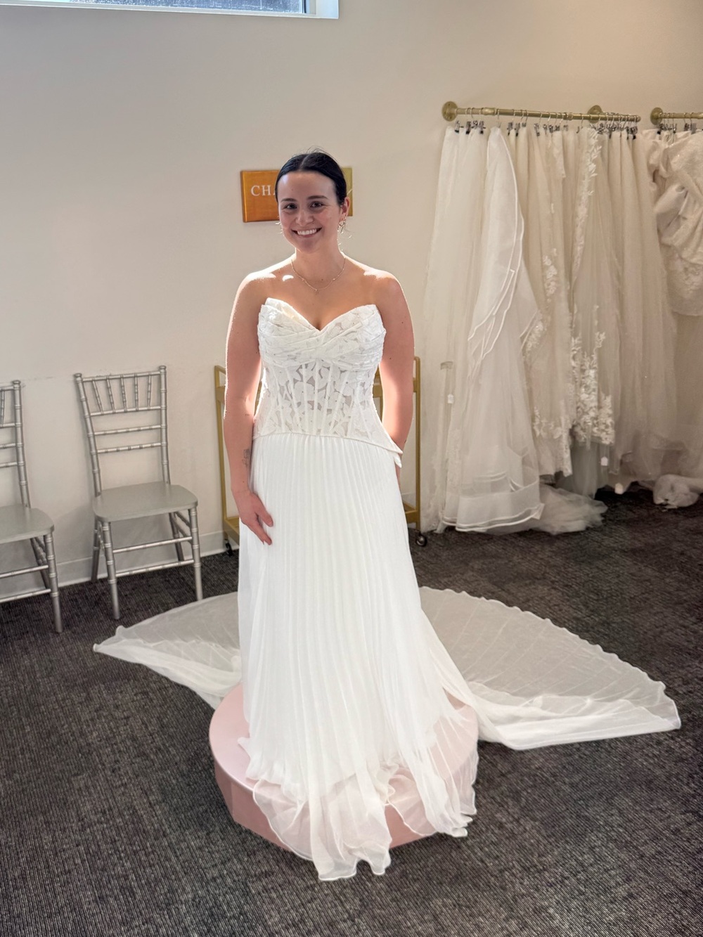 Evie Young Mickey Bodice + Alice Pleated Skirt Two Piece Wedding Dress